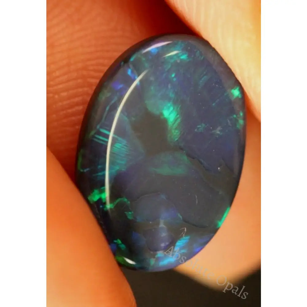 Black Opal Lightning Ridge Australian Solid Loose Stone Cabochon 4.35 Ct