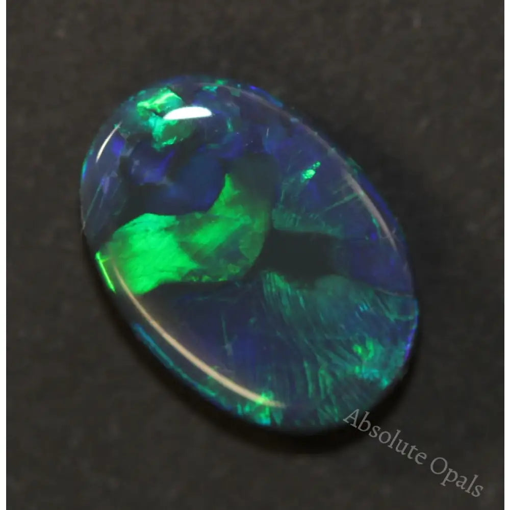 Black Opal Lightning Ridge Australian Solid Loose Stone Cabochon 4.35 Ct