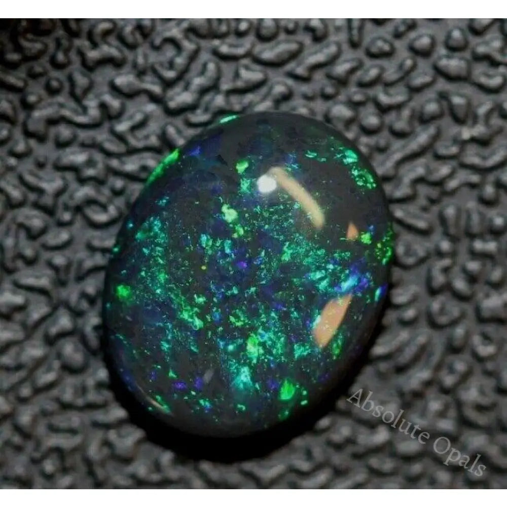 Black Opal Lightning Ridge Australian Solid Stone Cabochon 2.75 Ct