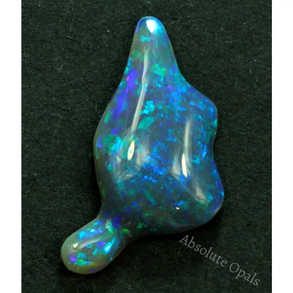 Black Opals Australian Lightning Ridge Solid Opal Carving 3.88 Cts + Vid Opal