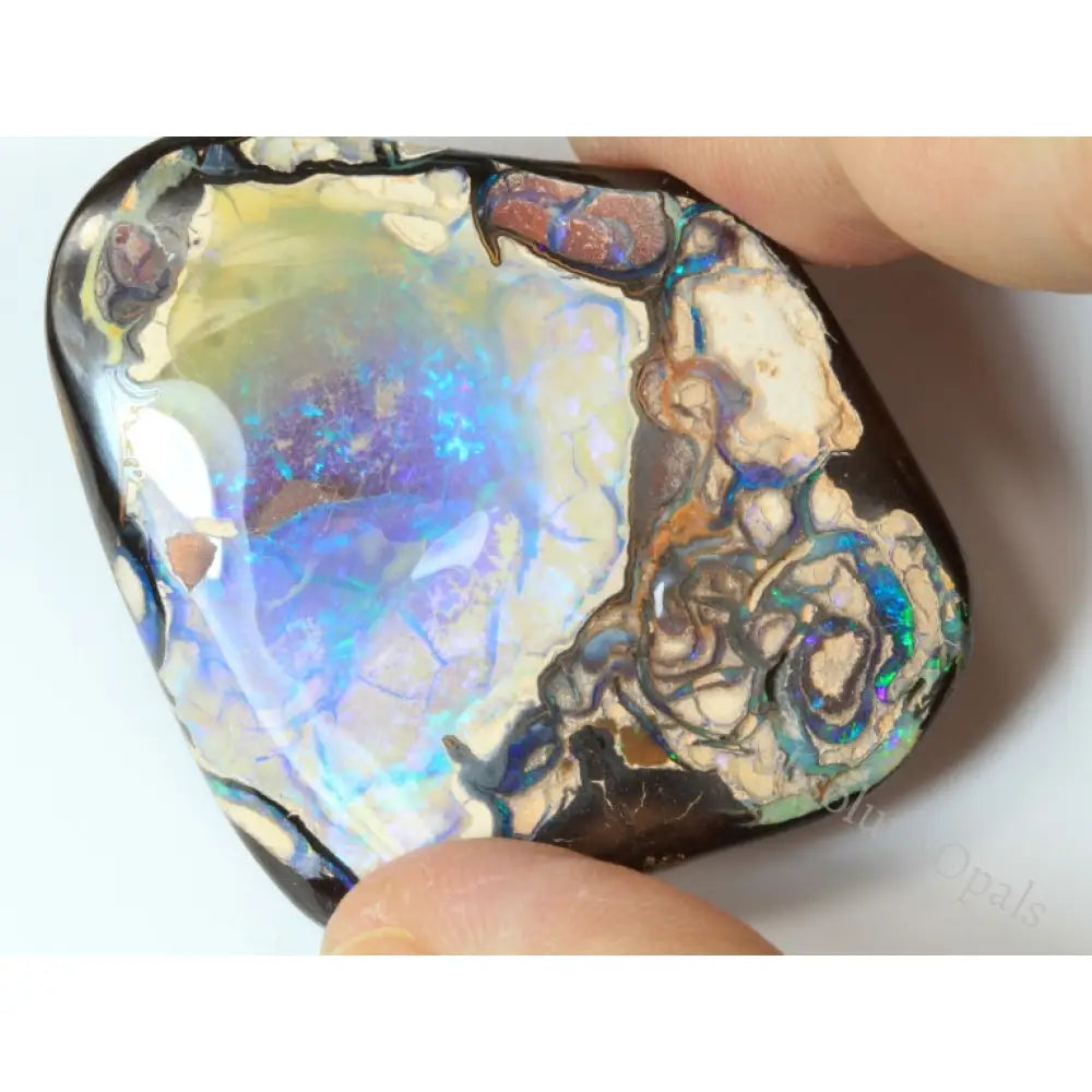 Boulder Opal Solid Stone Natural Cut 115Cts + Vid Boulder Opal