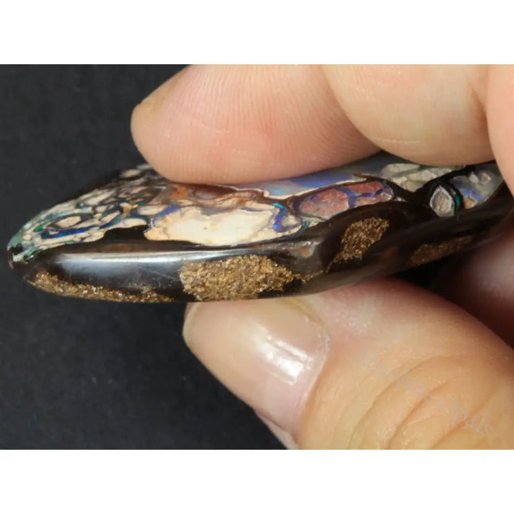 Boulder Opal Solid Stone Natural Cut 115Cts + Vid Boulder Opal