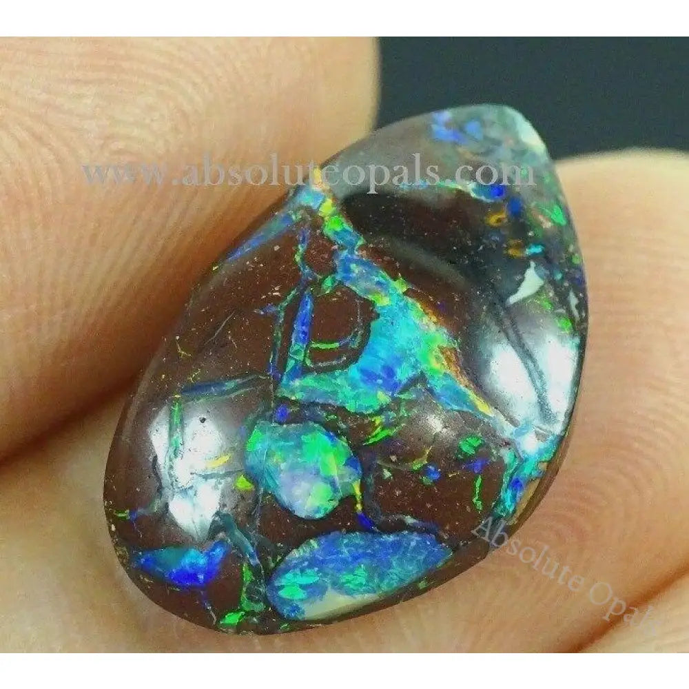 Boulder Opal Solid Stone Natural Gem Cut 9.0Cts + Vid Boulder Opal