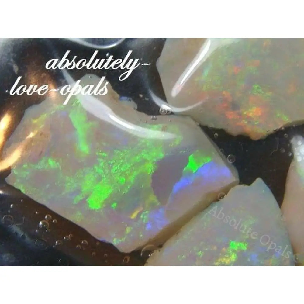 Lightning Ridge Australian Rough Natural Solid Opal Parcel 22.05 Ct 4Pcs + Vid) Rough Opal