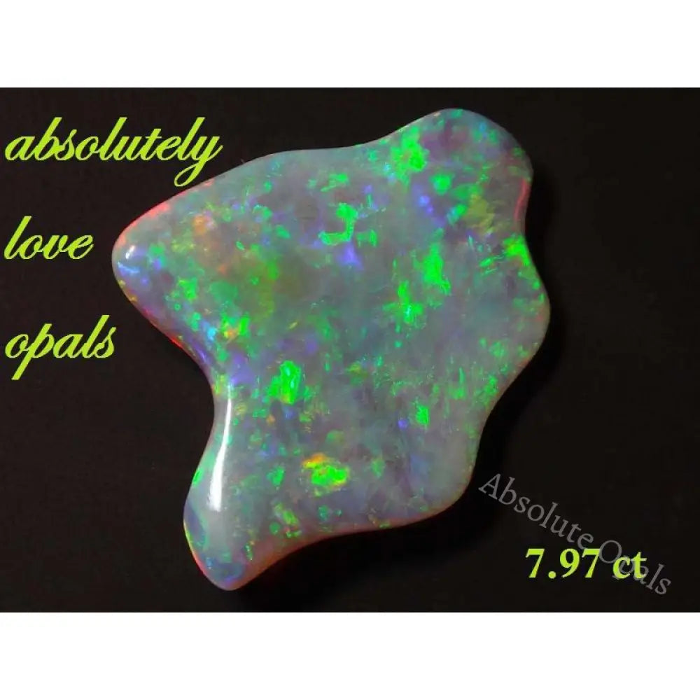 Lightning Ridge Crystal Opal Solid Carving For Designer Jewellery ( + Vid) 7.97 Ct