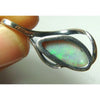 Lightning Ridge Solid Opal Gem Green Fire Sterling Silver 925 Pendant 2.8G L29Mm Jewellery