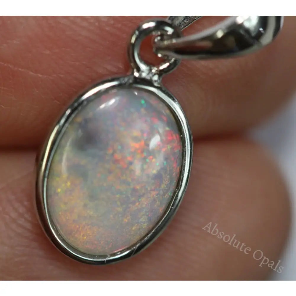 Lightning Ridge Solid Opal Pendant Sterling Silver L 20.2Mm Jewellery