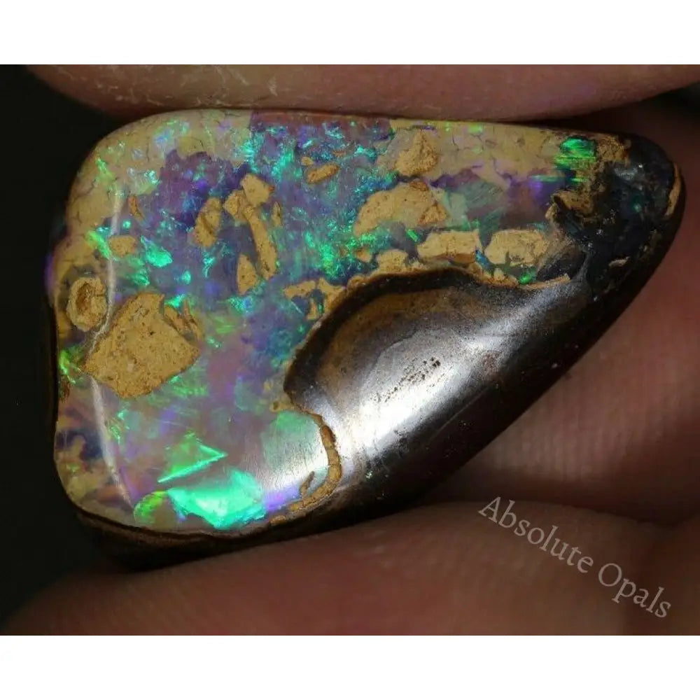 Natural Australian Boulder Opal Solid Cut Loose Stone 13.30 Cts Boulder Opal