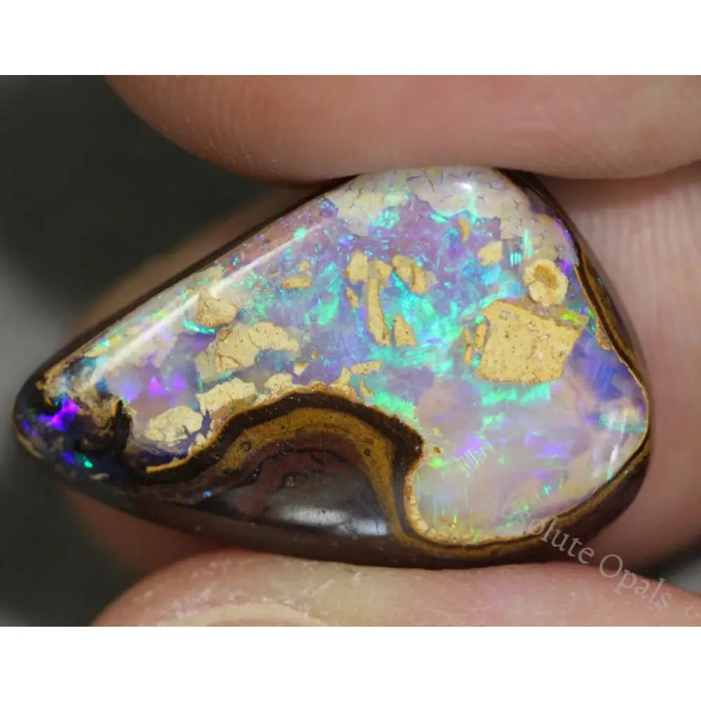 Natural Australian Boulder Opal Solid Cut Loose Stone 13.30 Cts Boulder Opal