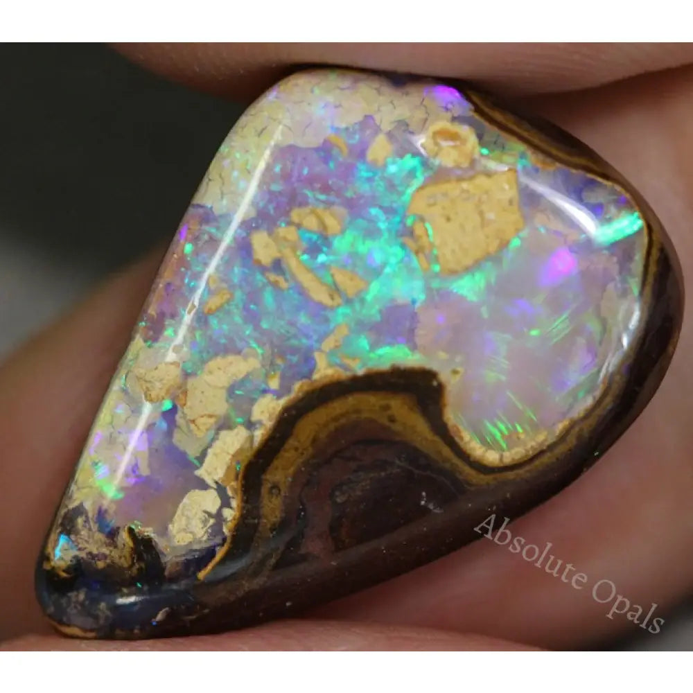 Natural Australian Boulder Opal Solid Cut Loose Stone 13.30 Cts Boulder Opal