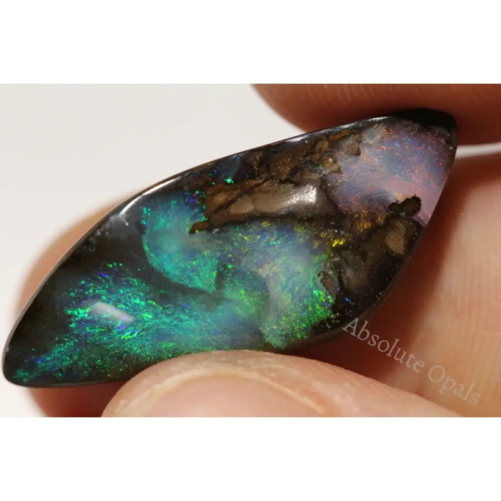 Natural Australian Boulder Opal Solid Cut Stone 11.33 Cts Vid Boulder Opal