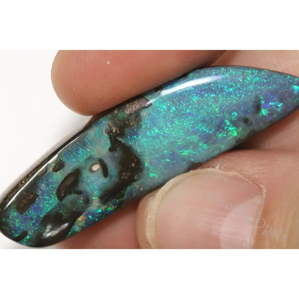 Natural Australian Boulder Opal Solid Cut Stone 22.05 Cts Boulder Opal