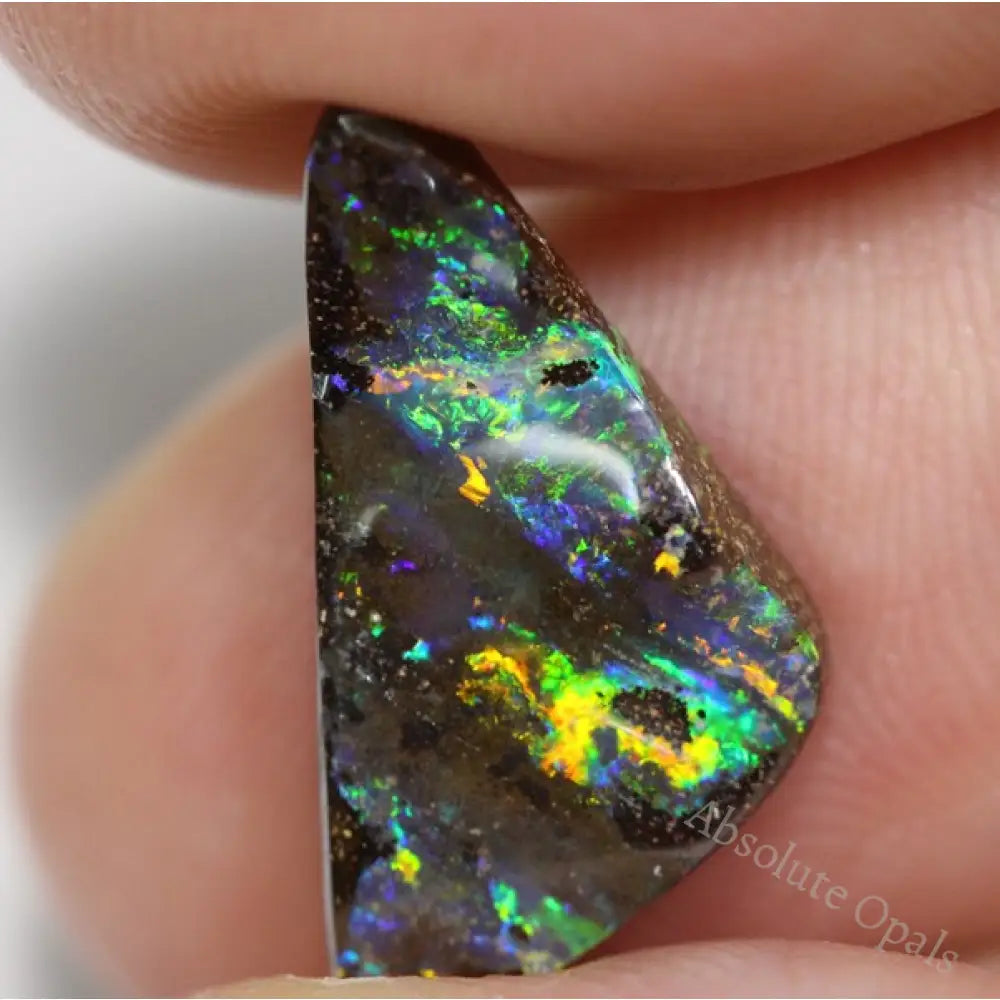 Natural Australian Boulder Opal Solid Cut Stone 5.29 Cts Vid Boulder Opal