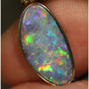 Opal Pendant Australian Doublet 14K Gold Jewelry 1.12G 23.3Mm Jewellery