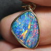 Opal Pendant Australian Doublet 14K Gold Jewelry 1.54G 21.6Mm Jewellery