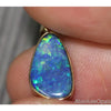 Opal Pendant Australian Doublet Bright 14K Gold Jewelry 0.68G 18.8Mm Jewellery