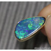 Opal Pendant Australian Doublet Bright 14K Gold Jewelry 0.68G 18.8Mm Jewellery