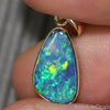 Opal Pendant Australian Doublet Bright 14K Gold Jewelry 0.68G 18.8Mm Jewellery