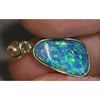 Opal Pendant Australian Doublet Bright 14K Gold Jewelry 1.36G 23.8Mm Jewellery