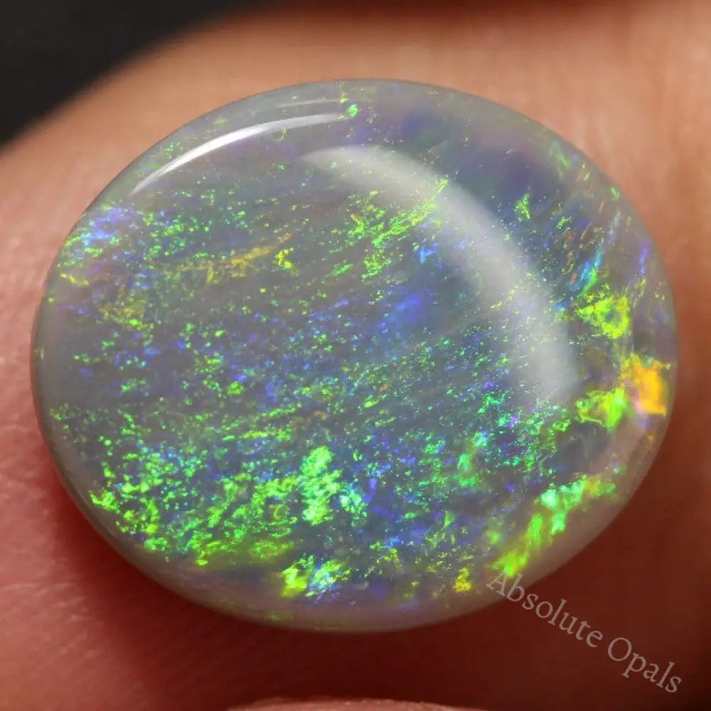 Opal Semi Black Lightning Ridge Cabochon Australian Solid Cut Stone 2.82Cts