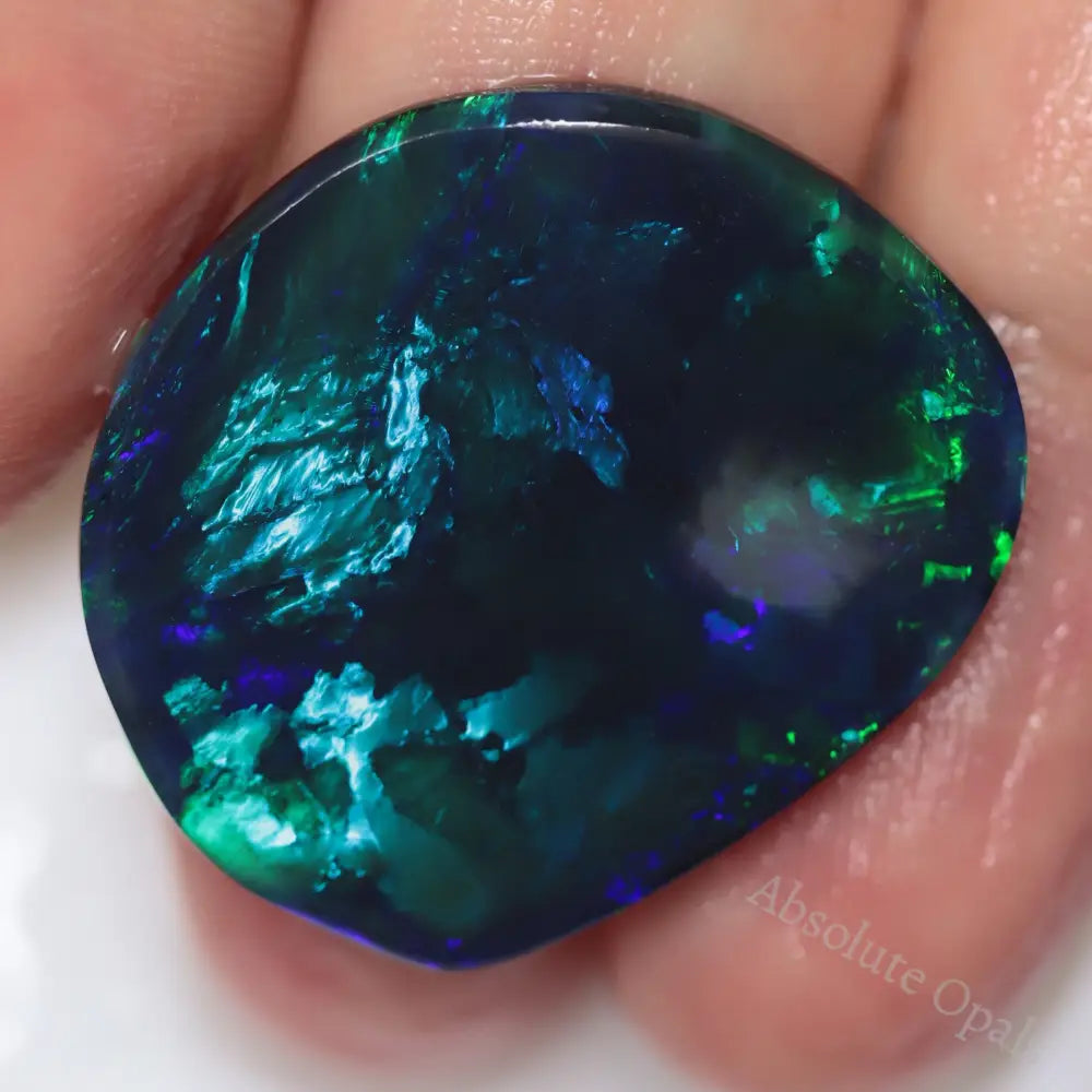 Sold *****20.8 Cts Australian Solid Rough Black Opal Lightning Ridge Loose Rub