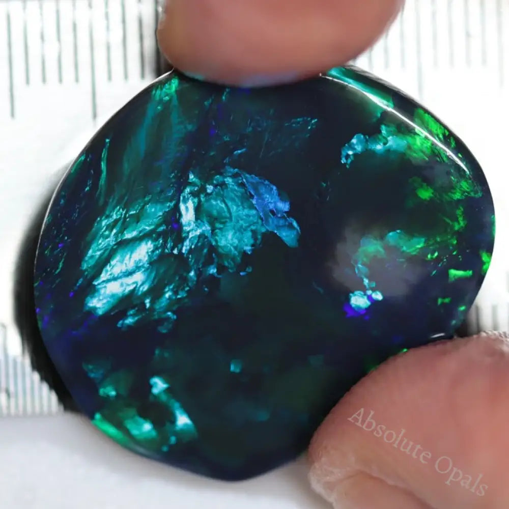 Sold *****20.8 Cts Australian Solid Rough Black Opal Lightning Ridge Loose Rub