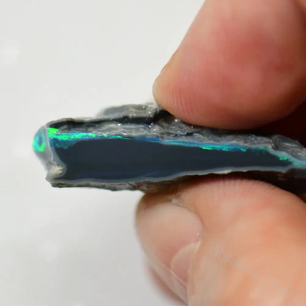 Sold***** 27.80 Cts Australian Rough Black Opal Lightning Ridge Single